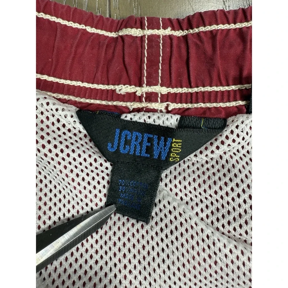 Vintage J Crew‎ Sport Swim Trunks Mens XL Burgundy Y2K